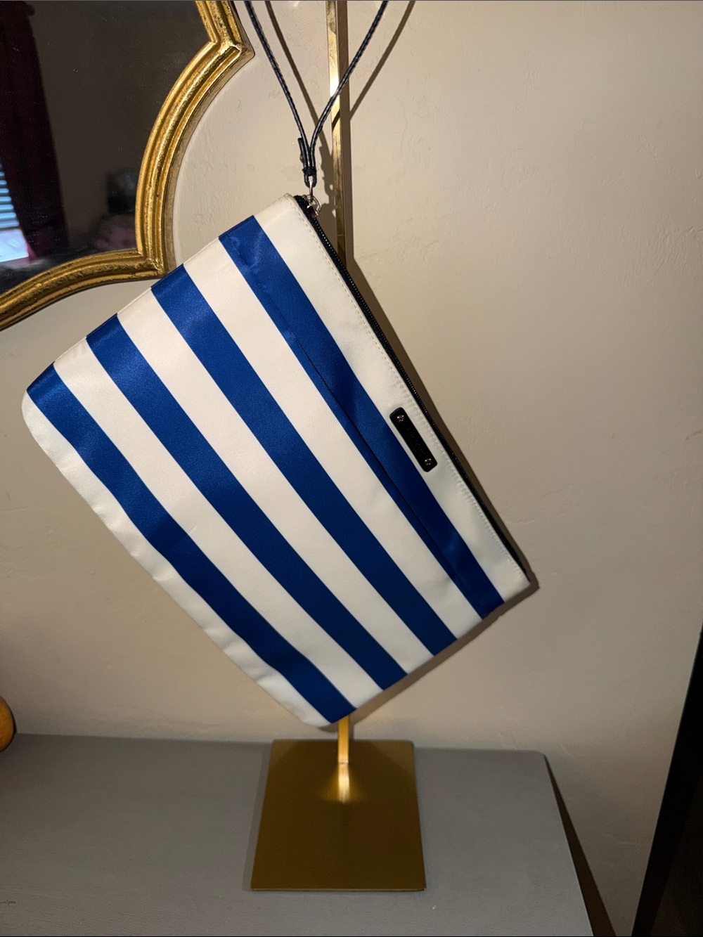 kate spade Blue and White Striped Women’s Toiletry Pouch